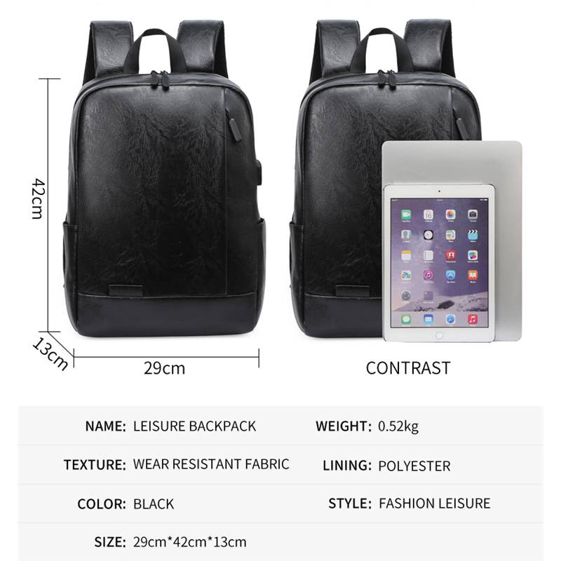 Men Fashionable Backpack PU Le - Leather Work Backpack reseña y precio