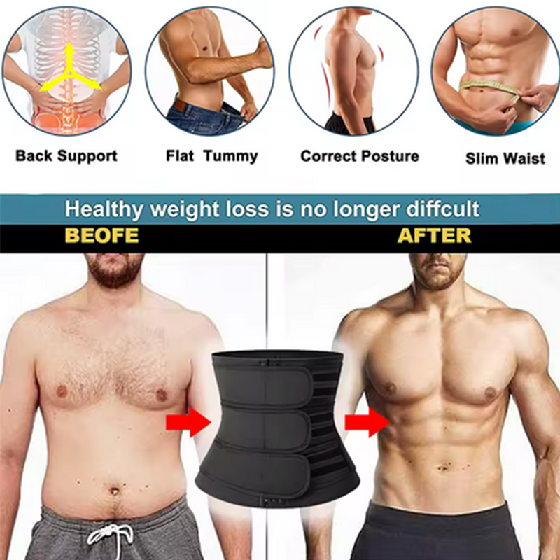 Men's Slimming Belt Waist Trai - Leather Workout Belt reseña y precio