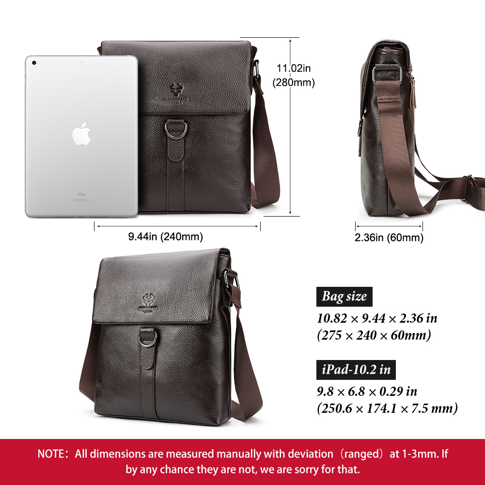 HUMERPAUL 2023 New Fashion Men - Leather Work Bag Mens reseña y precio