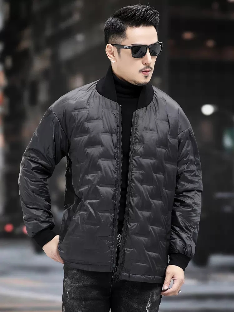 Winter Men Warm Work Down Jack - Leather Work Jacket With Hood reseña y precio