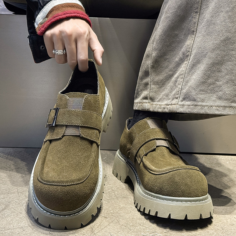 Men's Cow Suede Leather Shoes  - Leather Works Belt reseña y precio