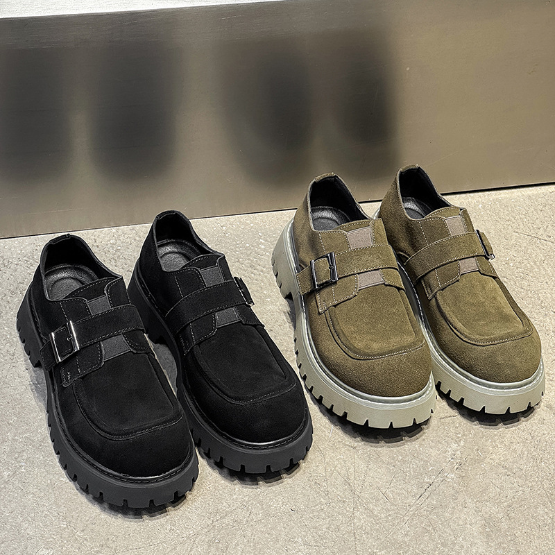 Men's Cow Suede Leather Shoes  - Leather Works Belt reseña y precio