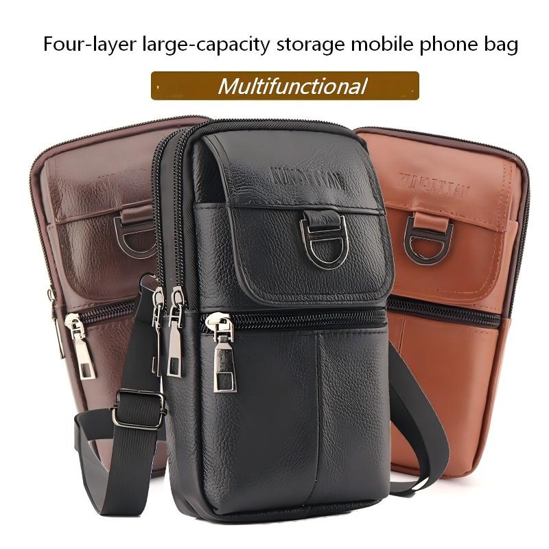 Men's leather waist bag - Larg - Leather Works Belt reseña y precio