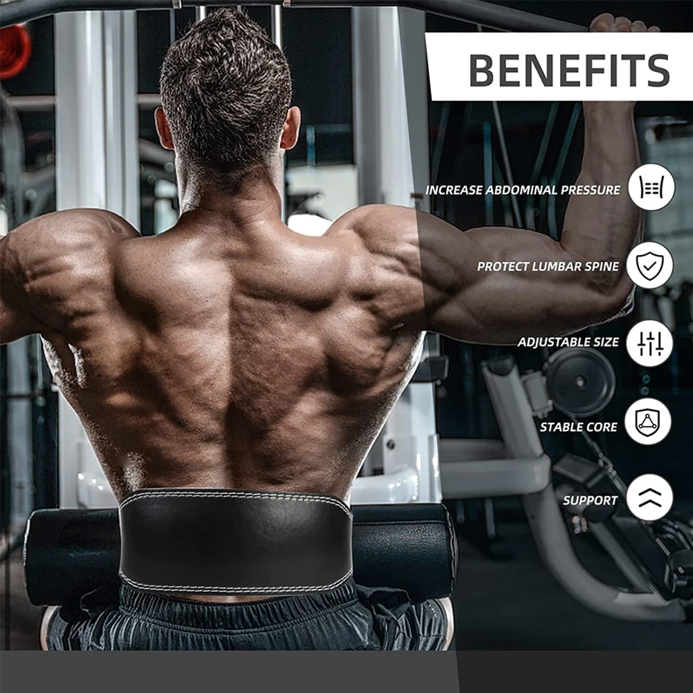 Leather Fitness Weight Lifting - Leather Workout Belt reseña y precio